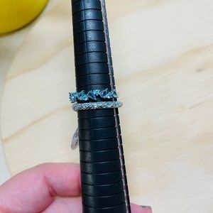 Sky blue topaz lot bomb party rings sterling silver size 9